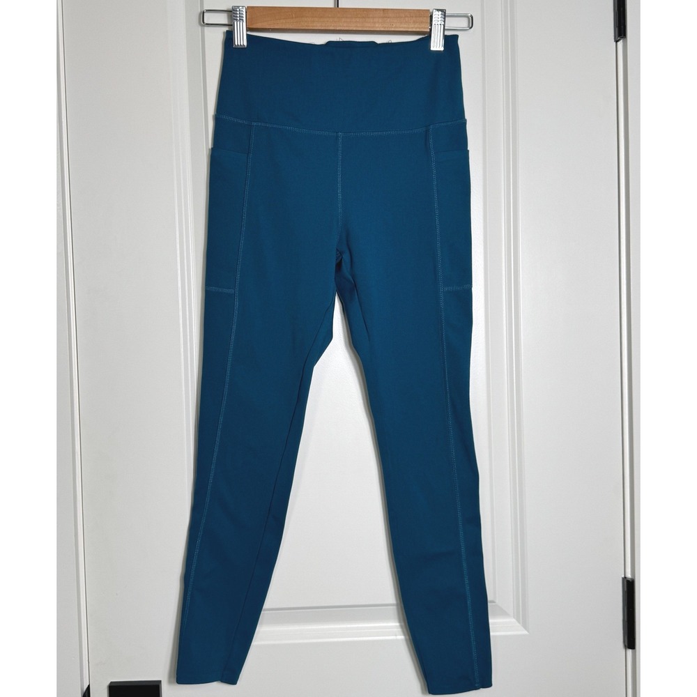 Danskin‎ Teal High Waist Pocket Leggings Activewear Workout Athleisure Size S